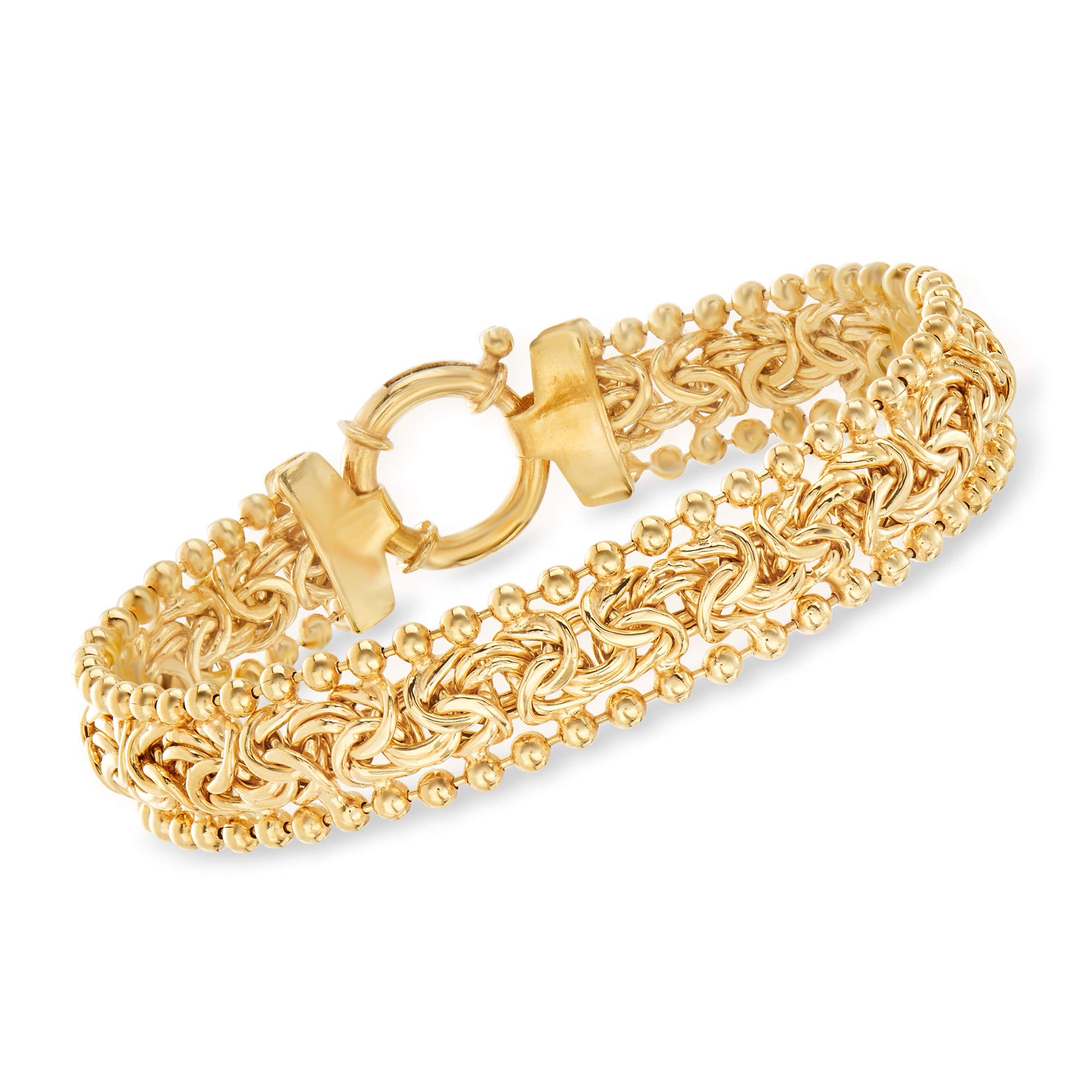 Ross-Simons Byzantine Beaded-Edge Bracelet for Women - Elegant Crystal Beaded Jewelry Gift for Wedding, Party & Special Occasions