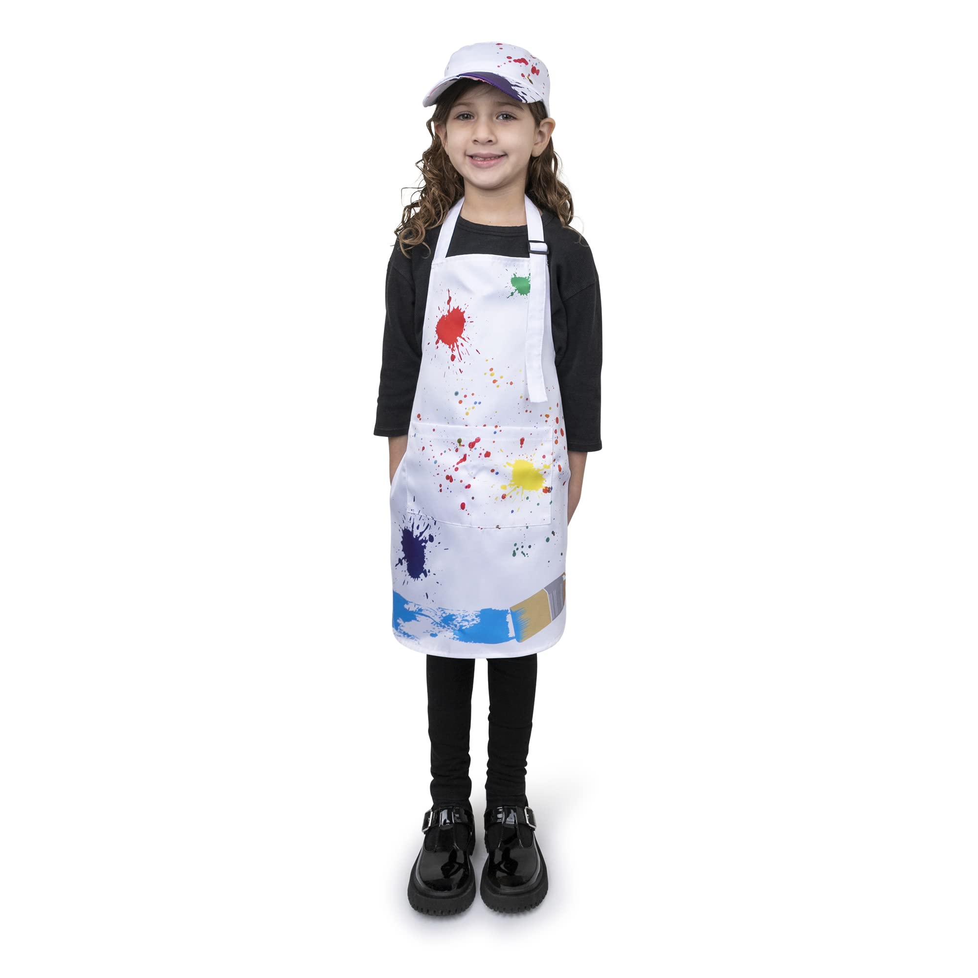 Kids Painter Costume Set - Artist Apron & Cap for Boys & Girls | Dress Up America | Perfect for Halloween, School Plays & Creative Role Play