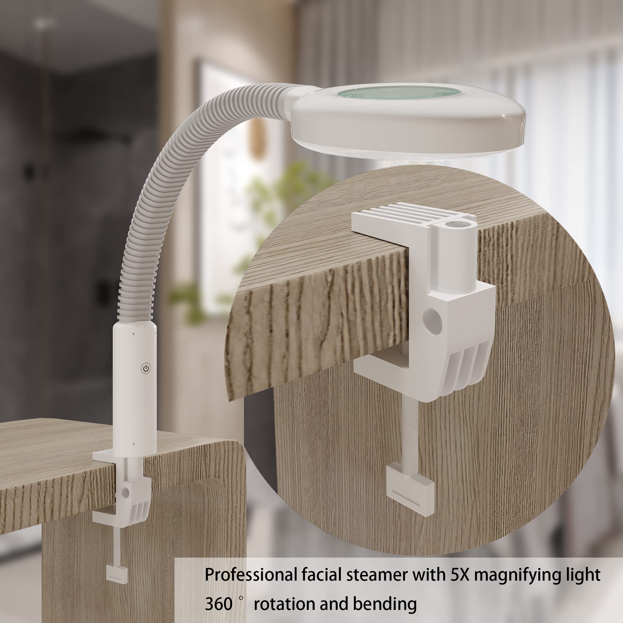 2-in-1 Facial Steamer with Magnifying Lamp - Professional Skin Care Vaporizer for Deep Cleansing & Hydration | Perfect for Spa, Salon & At-Home Beauty Routine
