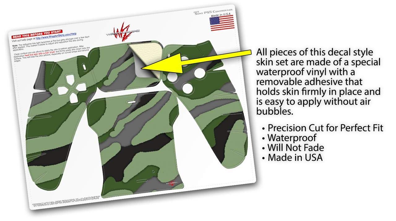 PS5 DualSense Controller Skin Wrap - Camouflage Green for Gaming & Protection