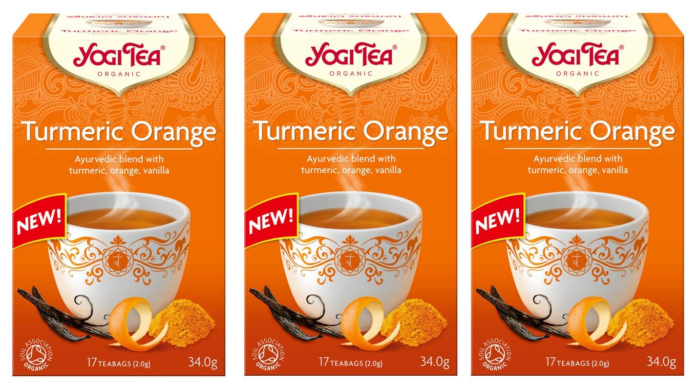 Yogi Tea Turmeric Orange Herbal Tea Bags - 17 Count (34g) | Antioxidant-Rich, Immune Support | Perfect for Relaxation & Wellness