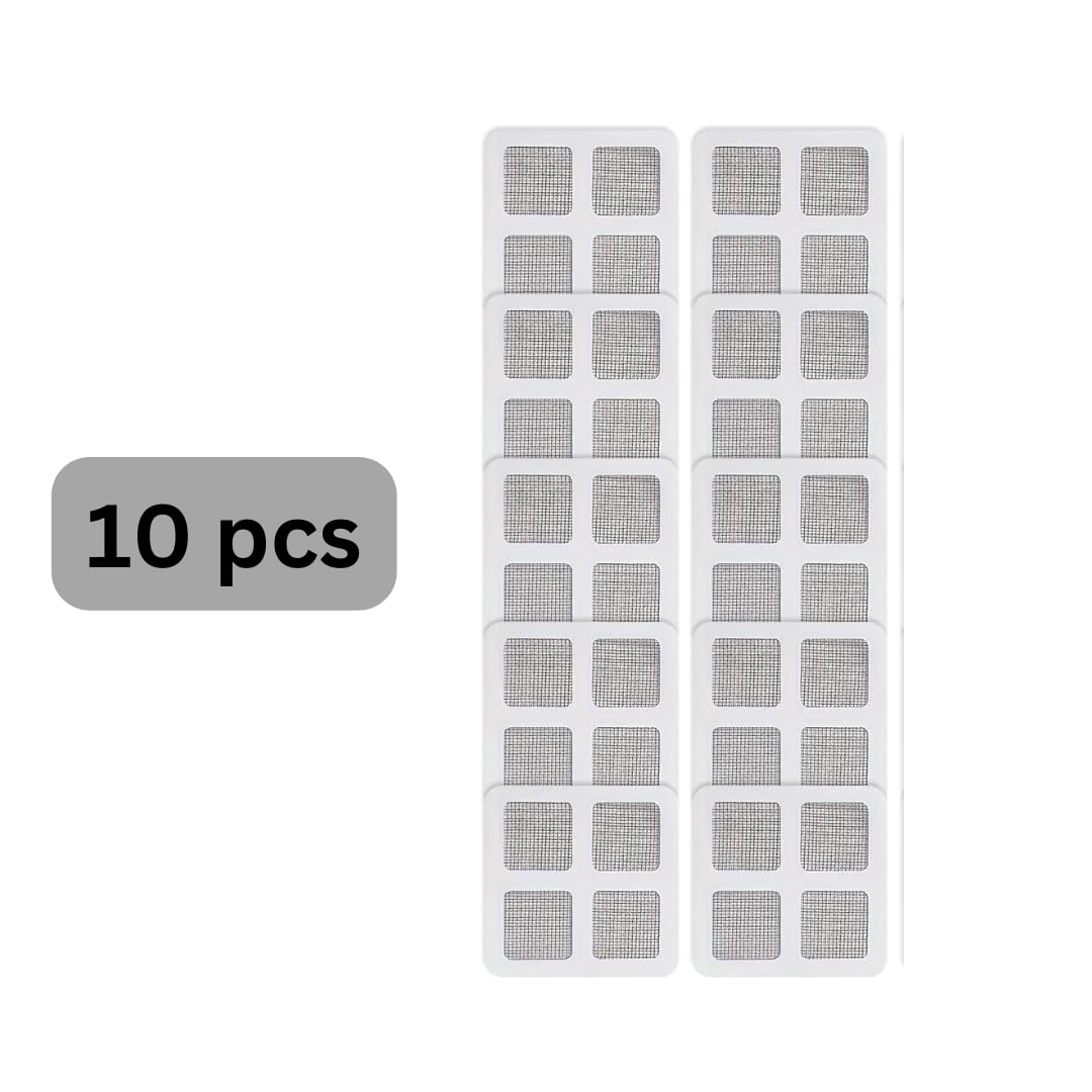 10-Pack Disposable Shower Drain Hair Catcher & Kitchen Sink Strainer - 4