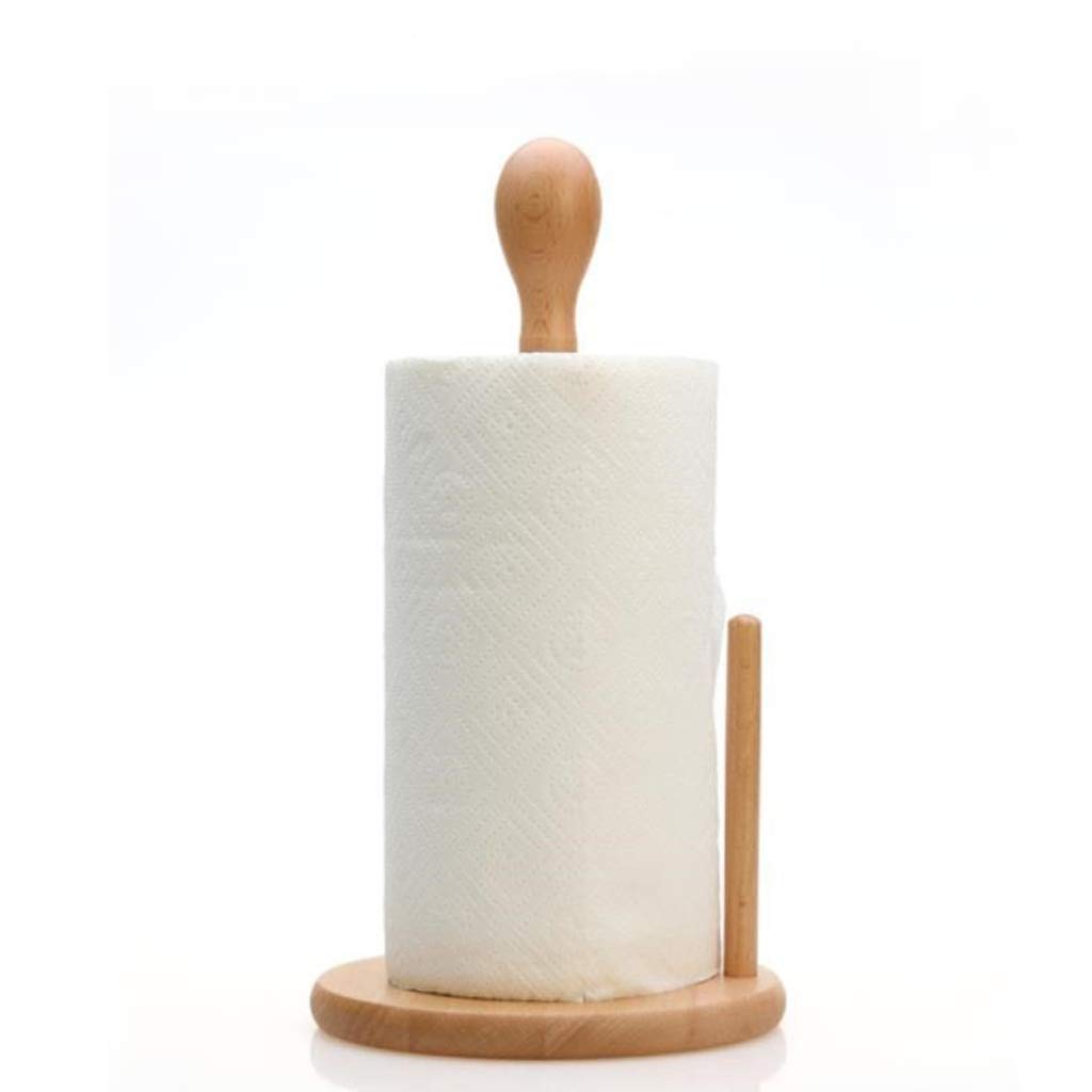 XJJZS Wooden Paper Towel Holder - Rustic Countertop Kitchen Towel Dispenser for Home & Office | Durable & Stylish (Color B) | Perfect for Kitchens, Bathrooms & Restaurants