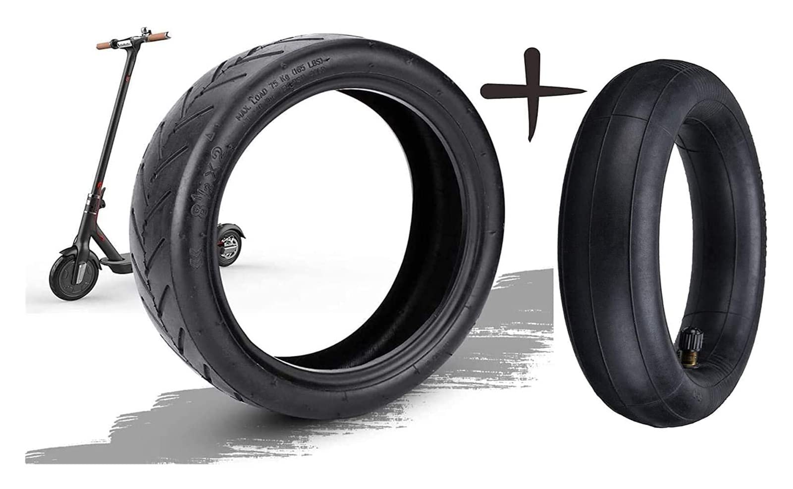 AALINAA 8.5 Inch Solid Rubber Tires for Electric Scooters - Compatible with Mijia M365 & All 8.5in Wheel E-Scooters - Durable Inner/Outer Tubes for Commuting, Campus Travel & Urban Mobility