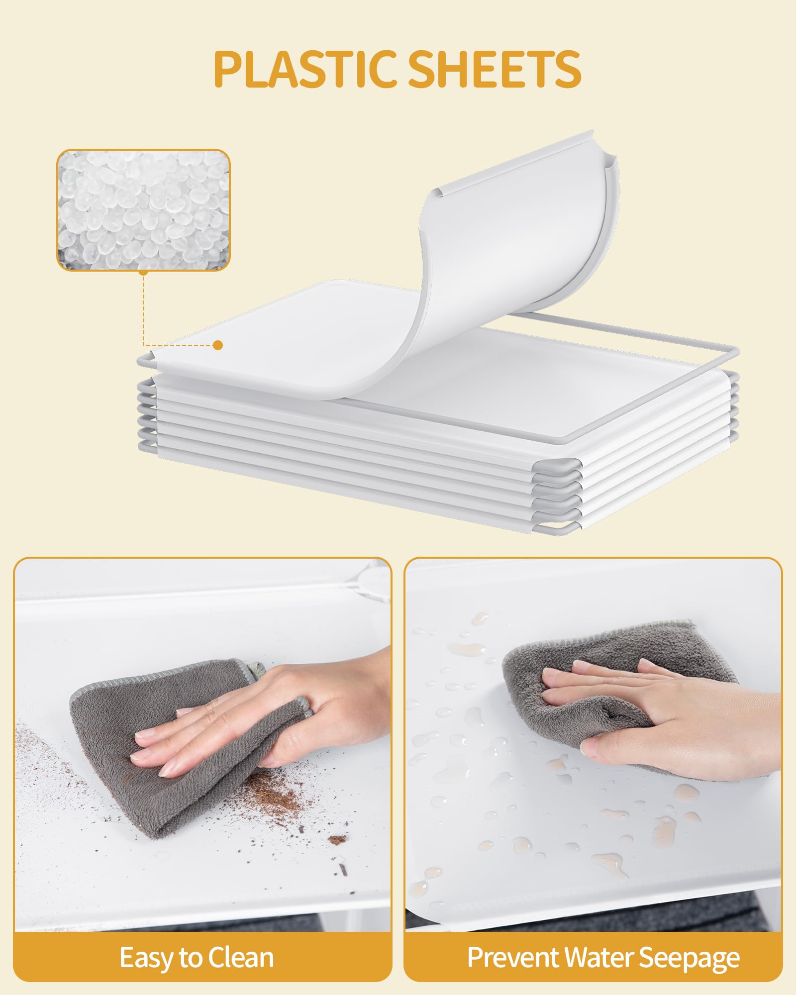 Premium Cat Litter Box Enclosure with Mat - Splash Proof Covered Litter Box Furniture with Storage (23.7