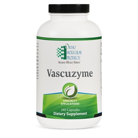 OrthoMolecular Products Vascuzyme - Cardiovascular Support Supplement for Healthy Blood Circulation | Supports Heart Health & Vascular Function | Perfect for Active Lifestyles & Wellness Routines