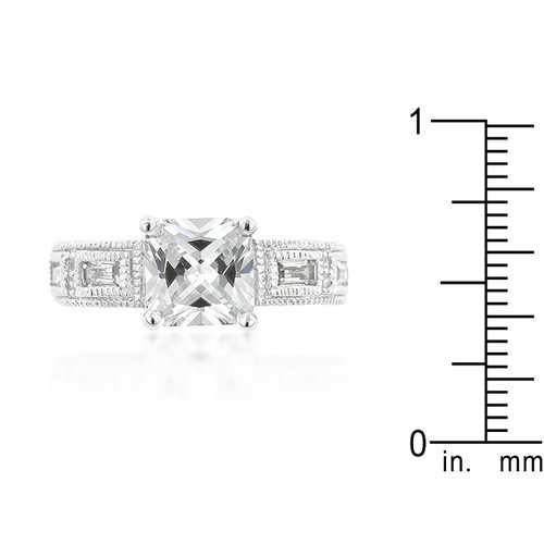 Elegant Clear Cubic Zirconia 5 Stone Ring for Women - Perfect for Engagement, Wedding & Anniversary Gifts | Durable & Sparkling Jewelry