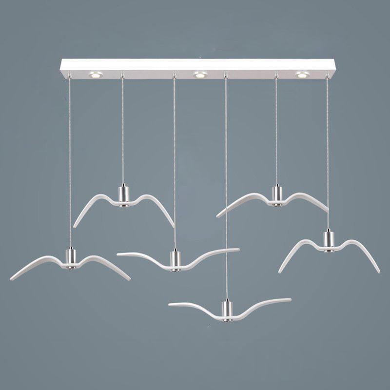 Aviara Modern LED Pendant Light Fixture - Dimmable Hanging Chandelier for Kitchen Island, Dining Room & Bedroom Lighting