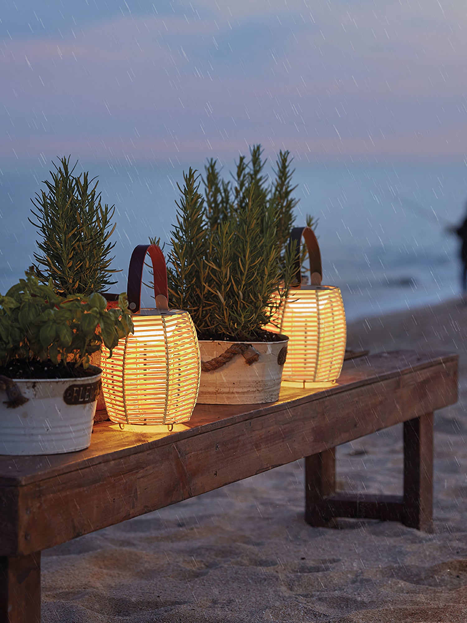 Rechargeable LED Lantern with Built-in Battery - Portable Table Lamp for Camping, Emergency, Outdoor & Indoor Use