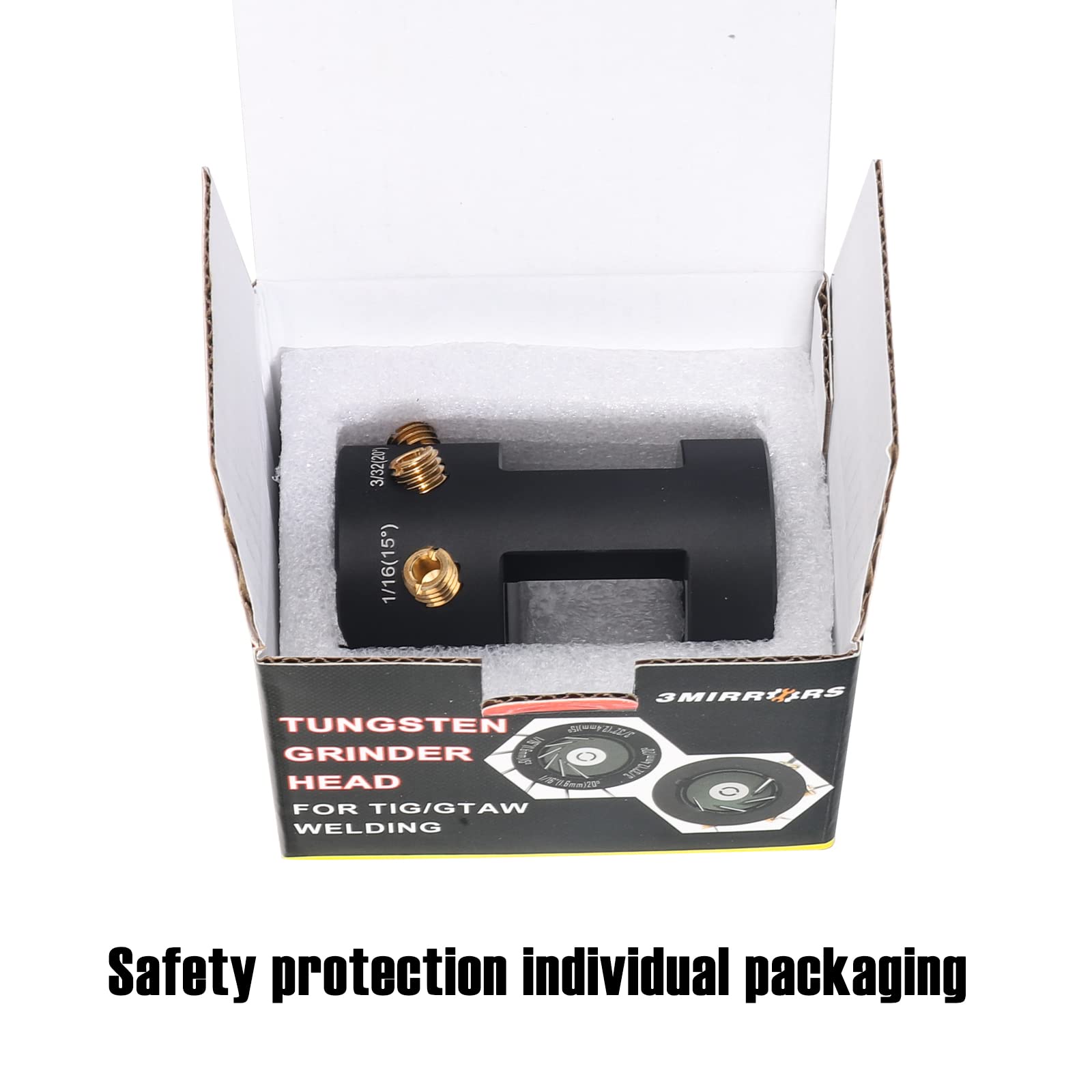 Premium Tungsten Electrode Sharpener Grinder for TIG Welding - Aluminum Single Column Open Design with Cut-Off Slot, Multi-Angle & Offsets - Includes 2 CNC Mandrels & 5x 25mm Wheels - Perfect for Precision Welding, Metal Fabrication & DIY Projects