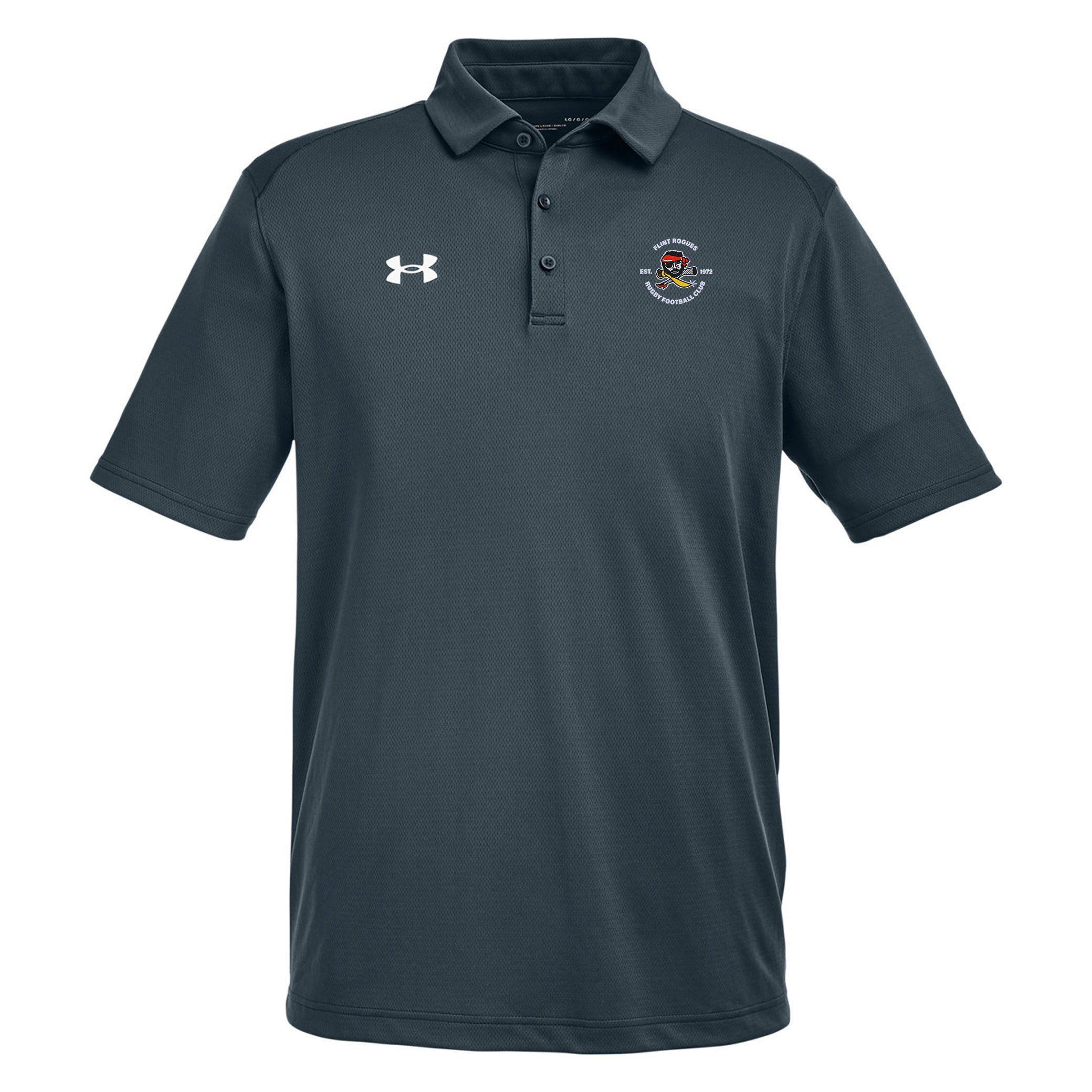 Flint Rogues RFC UA Team Tech Polo - Moisture-Wicking Performance Shirt for Rugby & Training - Men's Athletic Polo for Sports & Casual Wear