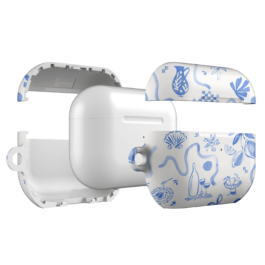 Premium Mediterranean Wave Design AirPods Pro Case - Trendy Protective Cover for Apple AirPods Pro (2019-2023) - Perfect for Travel, Workouts & Everyday Use