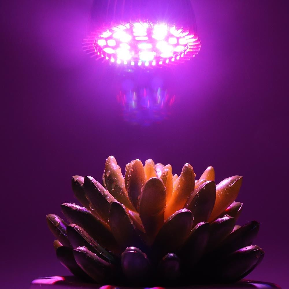28W Full Spectrum LED Grow Light Bulb E27 Base - Hydroponic Plant Light for Indoor Gardening, Seedlings, Herbs & Flowers