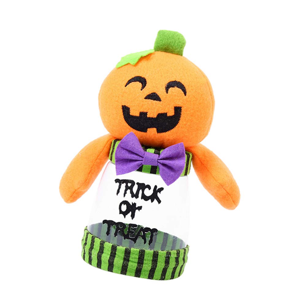 ABOOFAN Halloween Pumpkin Cookie Jar - Candy Holder & Party Decor for Halloween, Thanksgiving, Fall - Miniature Pumpkin Decor for Home, Office, Kitchen