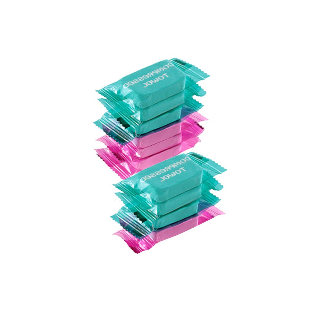 Beaupretty 10-Pack Compressed Face Towels - Disposable Travel Towel Tablets for Face, Hands & Bath | Portable & Eco-Friendly for Camping, Gym & On-the-Go Use