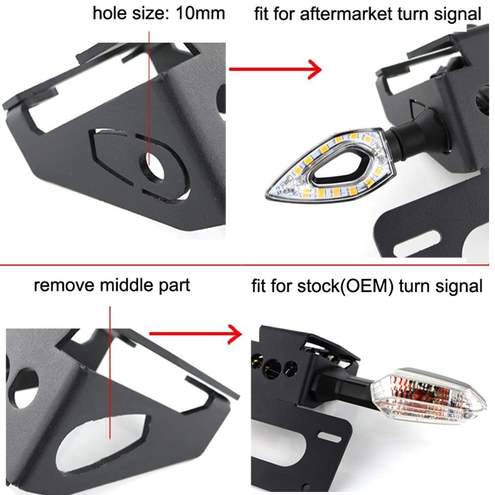 Xitomer Fender Eliminator Kit for Yamaha FZ-09/MT-09 (2014-2016) - Tail Tidy License Plate Holder with LED Light | Motorcycle Customization & Street Legal Upgrade