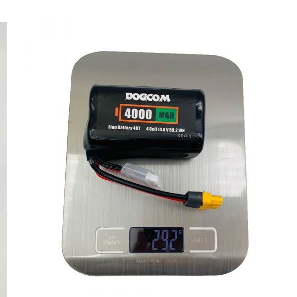 Dogcom 4S1P 14.8V 4000mAh INR21700 40T Lithium Ion Battery Pack for RC Drones, Electric Scooters, and Power Tools - High Performance Rechargeable Battery with Long Life