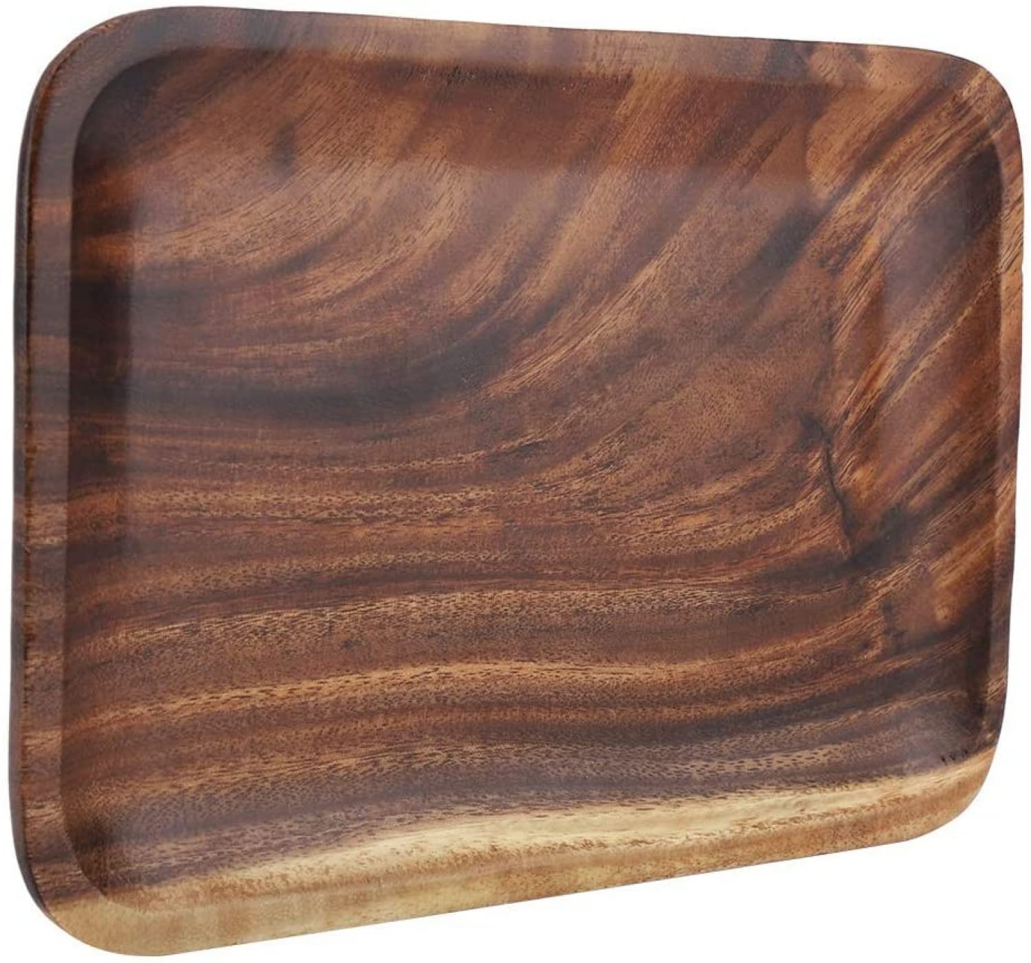 Premium Wooden Serving Tray - Elegant Sushi, Snacks, Salad & Dessert Platter for Home & Restaurant Use (25x17x2cm) - Perfect for Entertaining, Tea Parties & Dining Table Decor