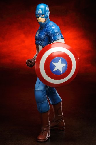Kotobukiya Marvel Comics Captain America ARTFX+ Statue - Premium Collectible Figure for Superhero Fans | Perfect for Home Display, Office Decor, and Marvel Collections