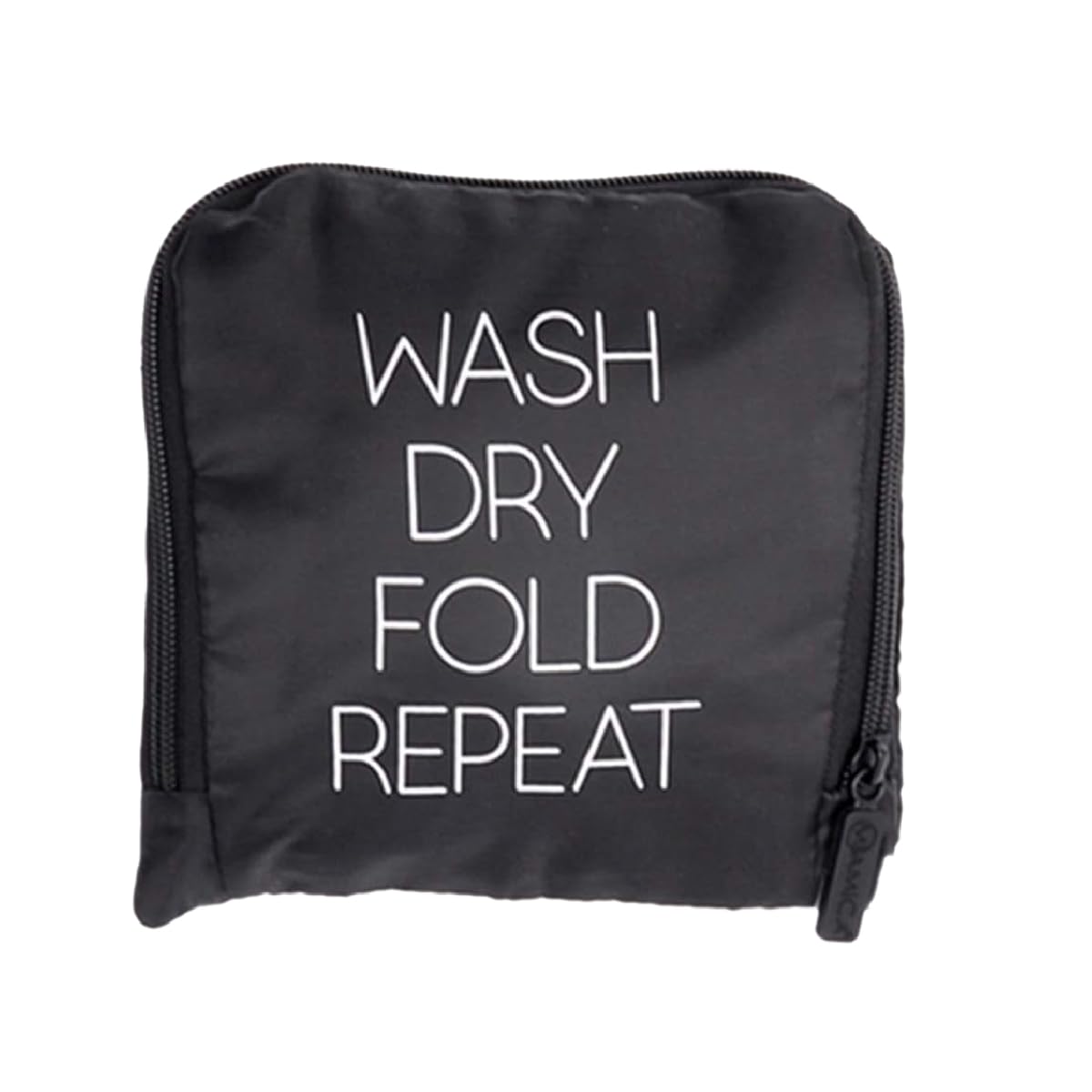 MIAMICA Soft Travel Laundry Bag with Zipper & Drawstring - 21x22 Inch Black Expandable Wash Bag for Dirty Clothes - Durable Foldable Organizer for Suitcase - Perfect for Travel, Camping, Gym & College Dorm