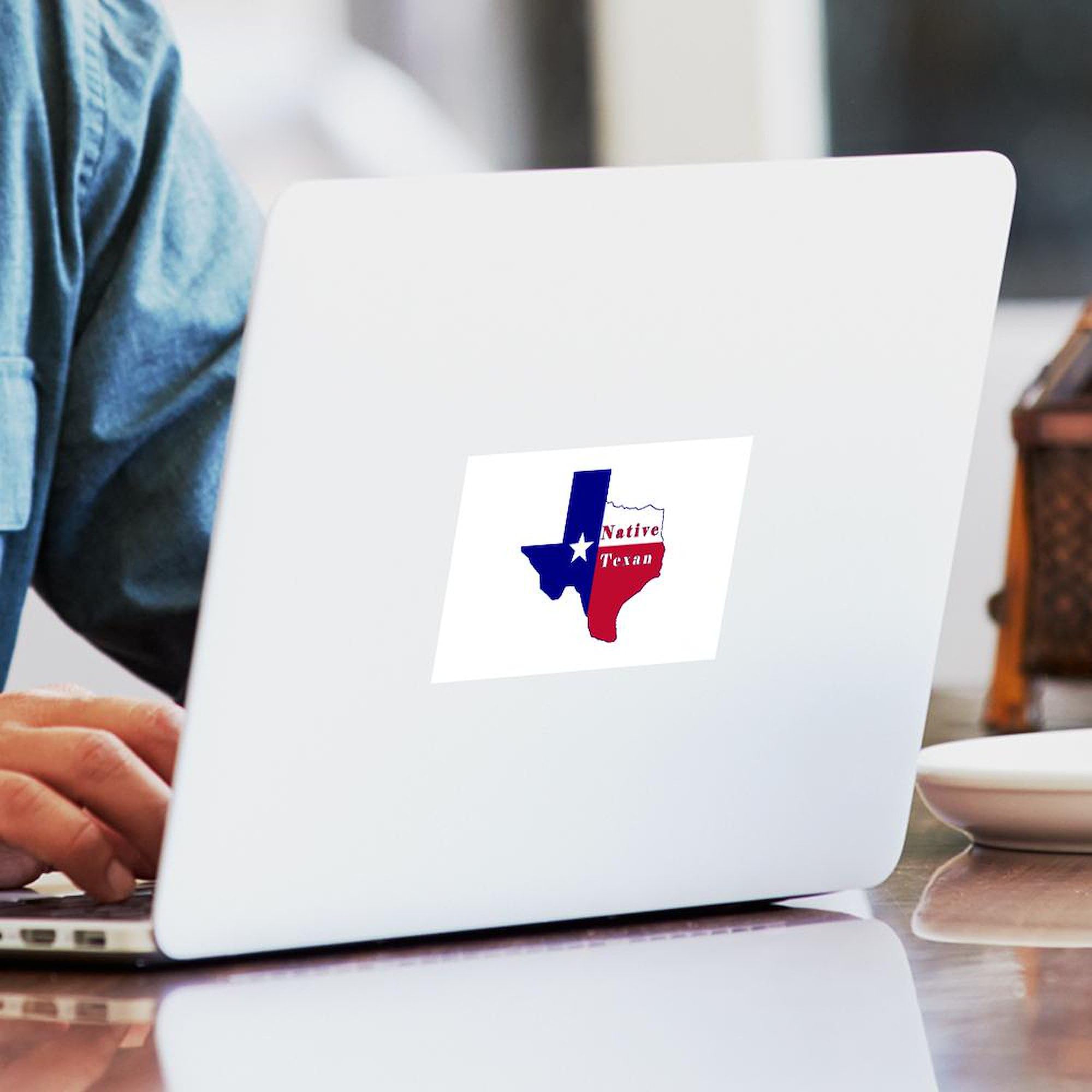 Native Texan Flag Map Sticker - Rectangle Bumper Decal for Cars, Trucks & Laptops | Show Texas Pride on Your Vehicle, Laptop or Water Bottle