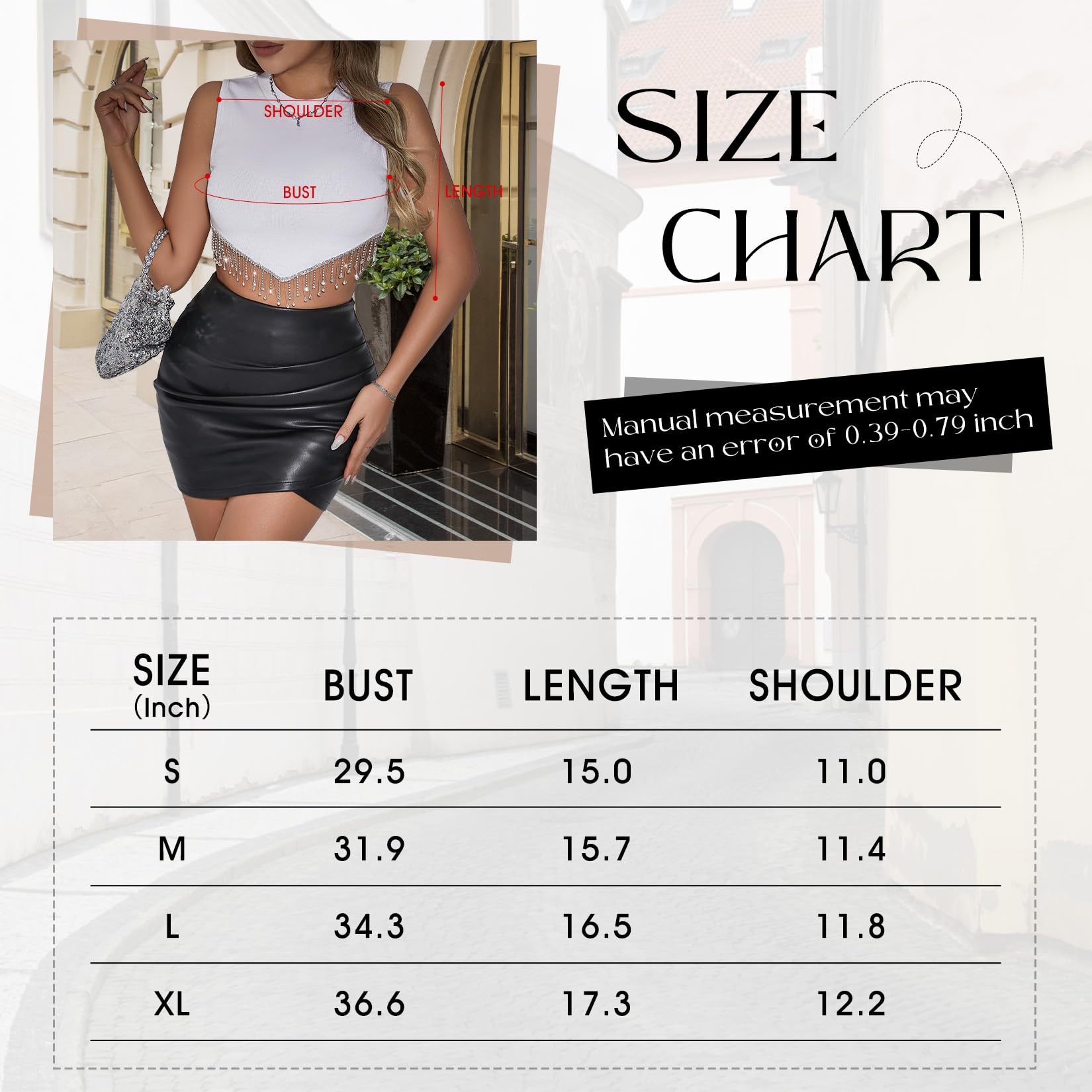 Century Star Rhinestone Fringe Top | Sparkly Sequin Glitter Crop Tank Top for Women | Sexy Concert Party Clubwear | Perfect for Night Out, Music Festivals & Special Events