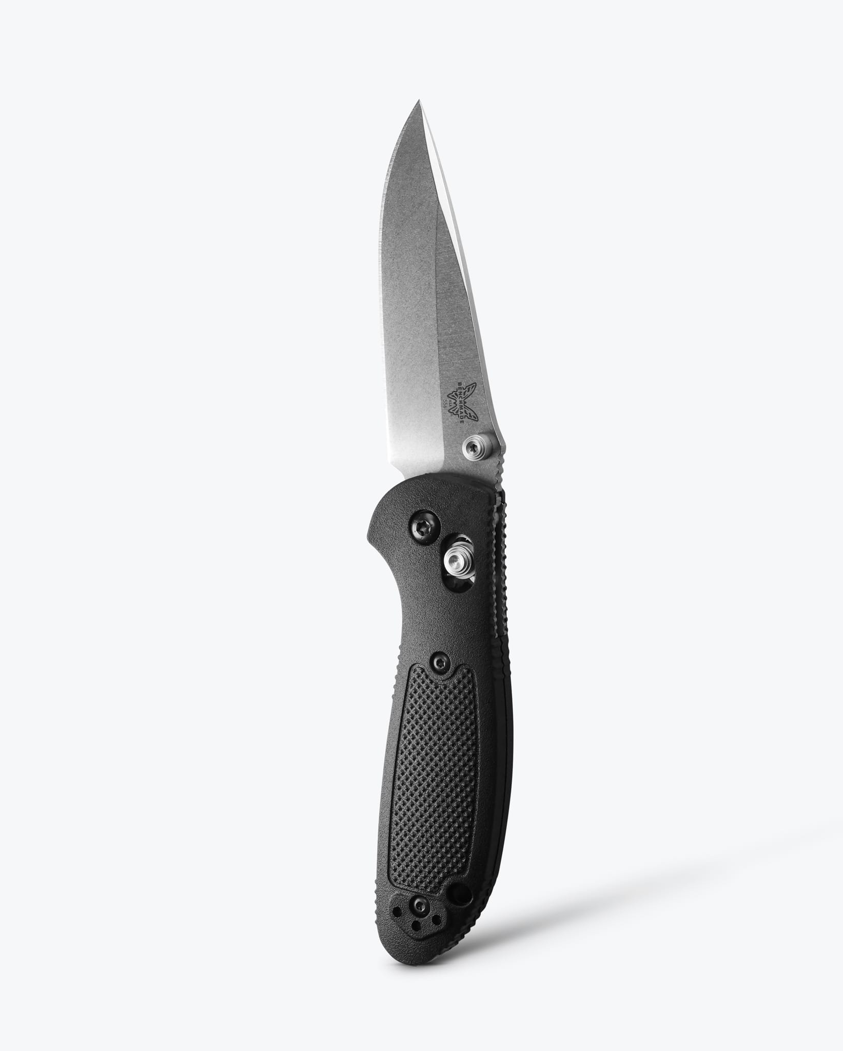 Benchmade Mini Griptilian Folding Knife - Black Grivory Handle, Drop Point Blade - EDC Pocket Knife for Outdoor, Camping & Everyday Carry