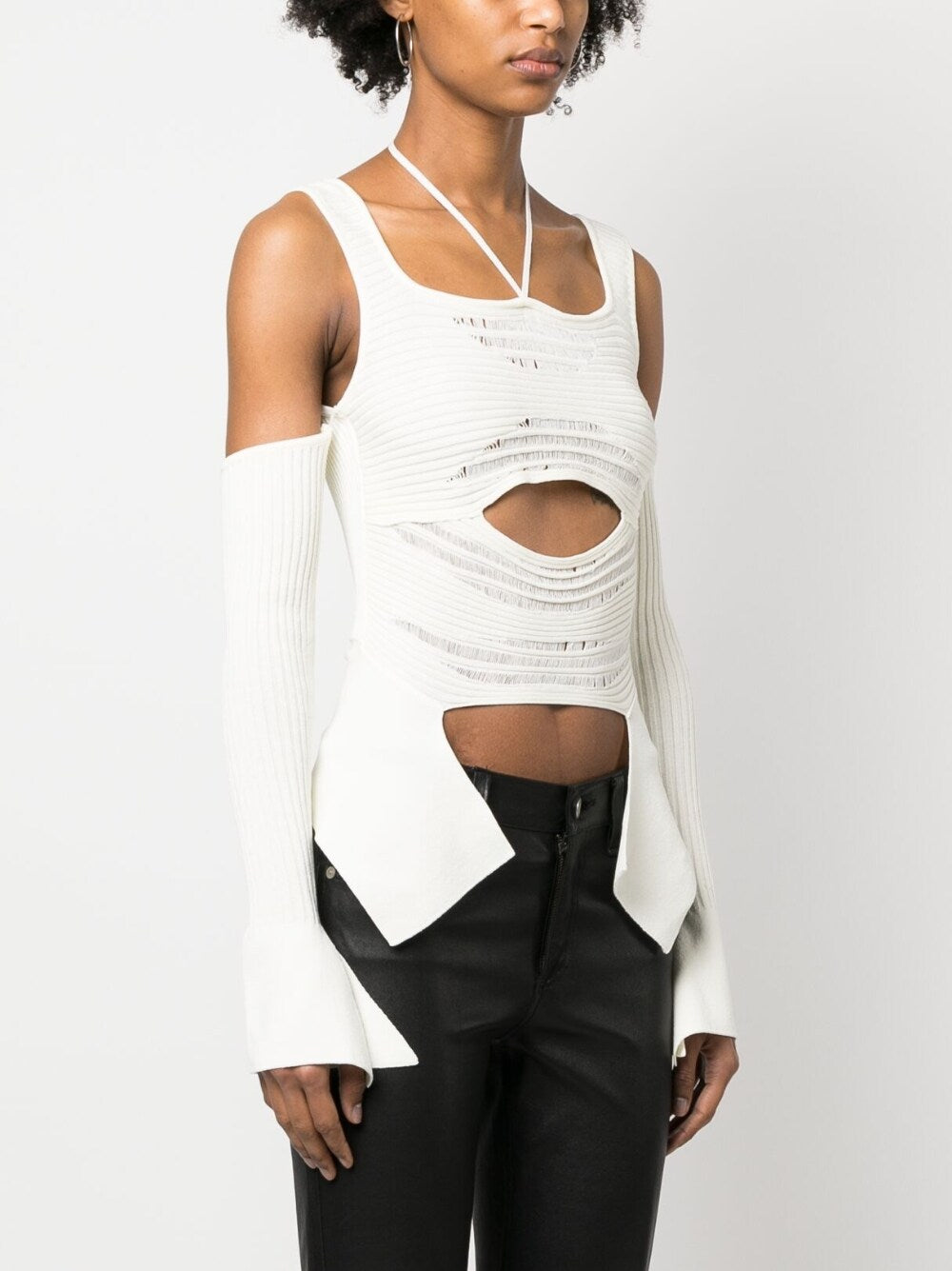 Andrea Adamo Women's White Blouse - Elegant & Stylish for Work, Office, and Casual Wear