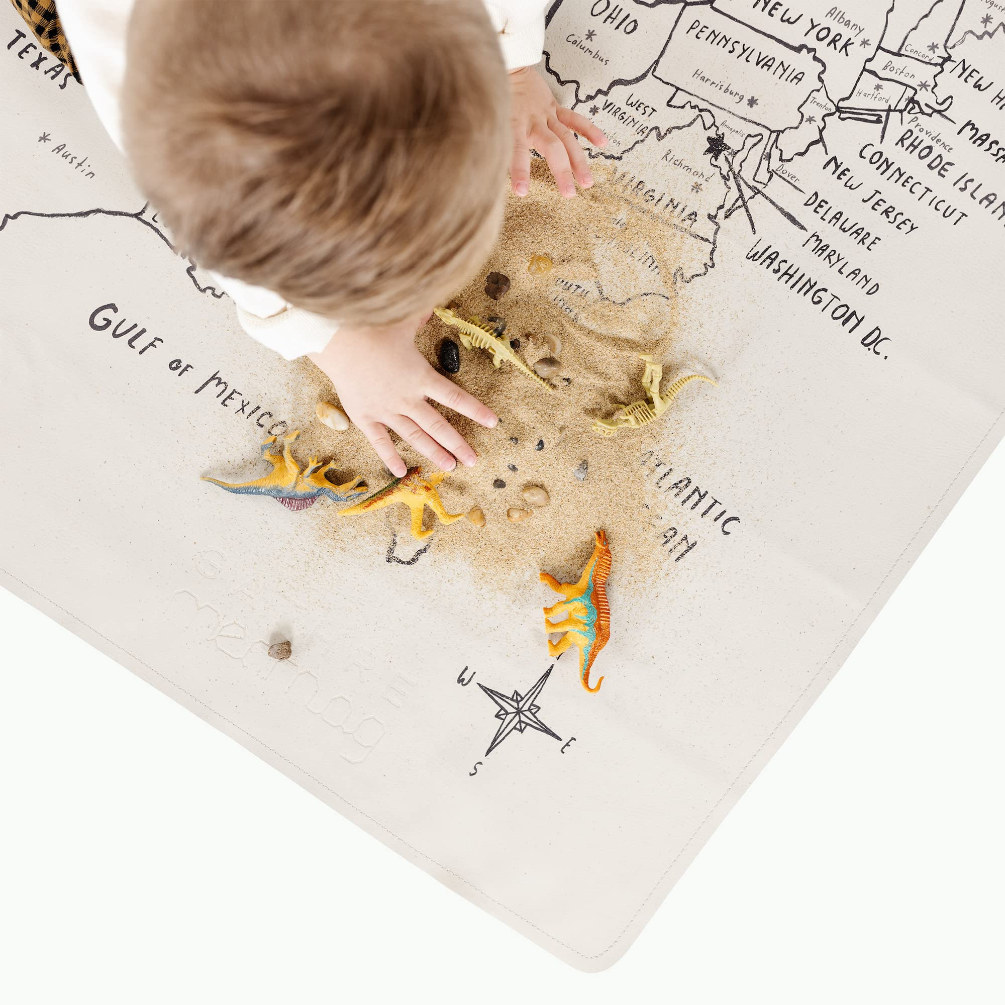 GATHRE Leather Baby Play Mat - Waterproof, Wipeable & Foldable for Nursery & Playtime (36