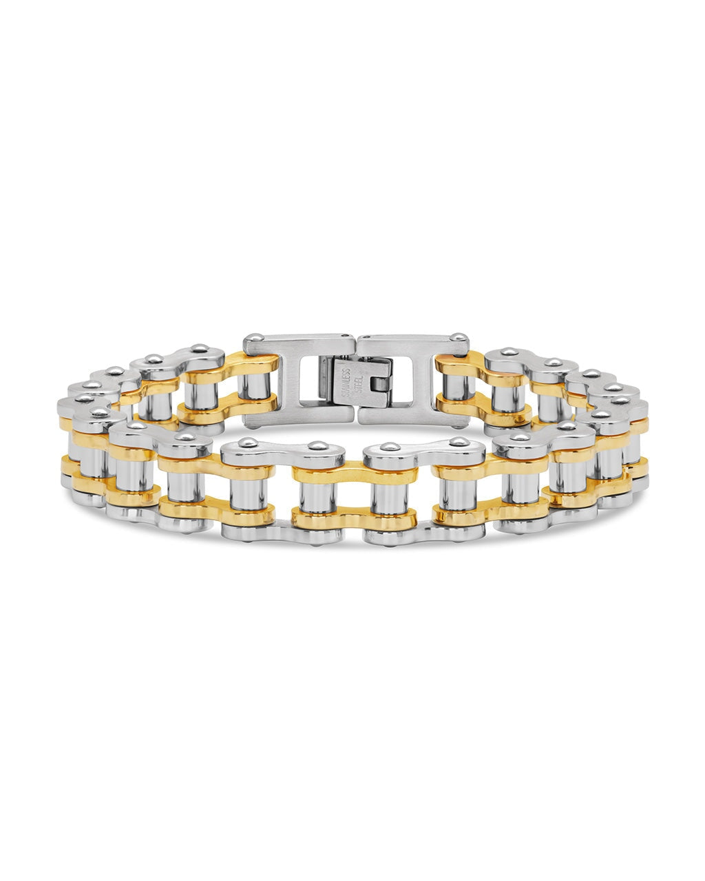 Men's Bolt Chain Watch Band Bracelet - Stainless Steel Adjustable Replacement Strap for Smartwatches & Dress Watches | Perfect for Business, Casual & Formal Occasions
