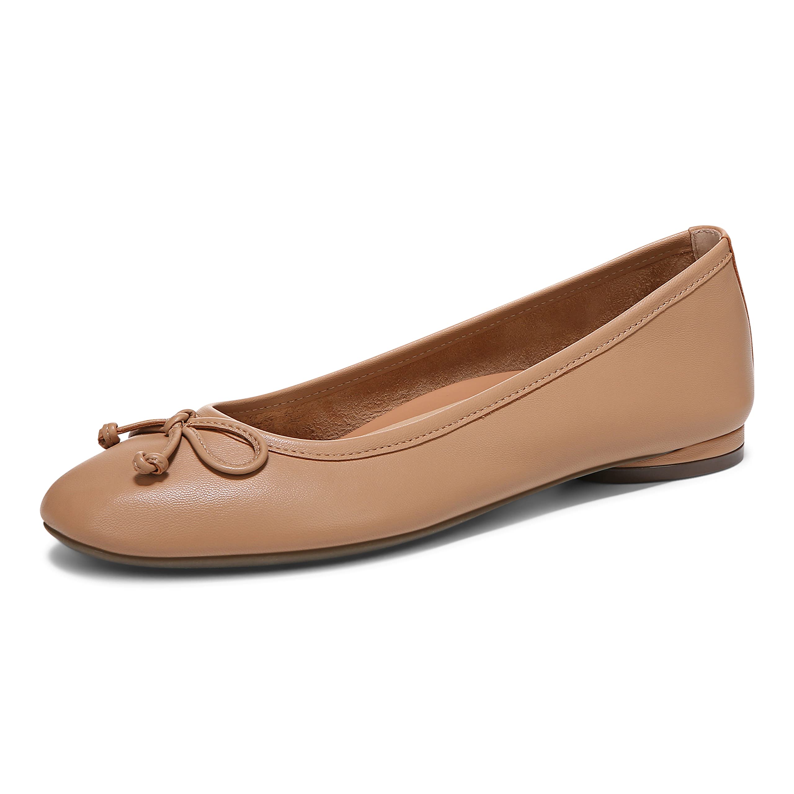 Vionic Callisto Women's Ballet Flats - Comfortable Slip-On Shoes for Women, Arch Support, Cushioned Insoles (Macaroon, Size 11 Medium) | Perfect for Work, Travel & Casual Wear