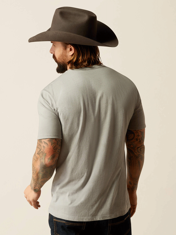 Ariat Men's Liberty USA Digi Camo T-Shirt - Stone Heather | Military-Inspired Camouflage Tee for Outdoor Adventures & Casual Wear