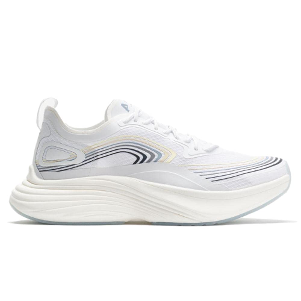 APL: Athletic Propulsion Labs Women's Streamline Sneaker - White/Frozen Grey/Parchment - Size 8 | Lightweight Running Shoes for Women | Perfect for Gym Workouts & Casual Wear