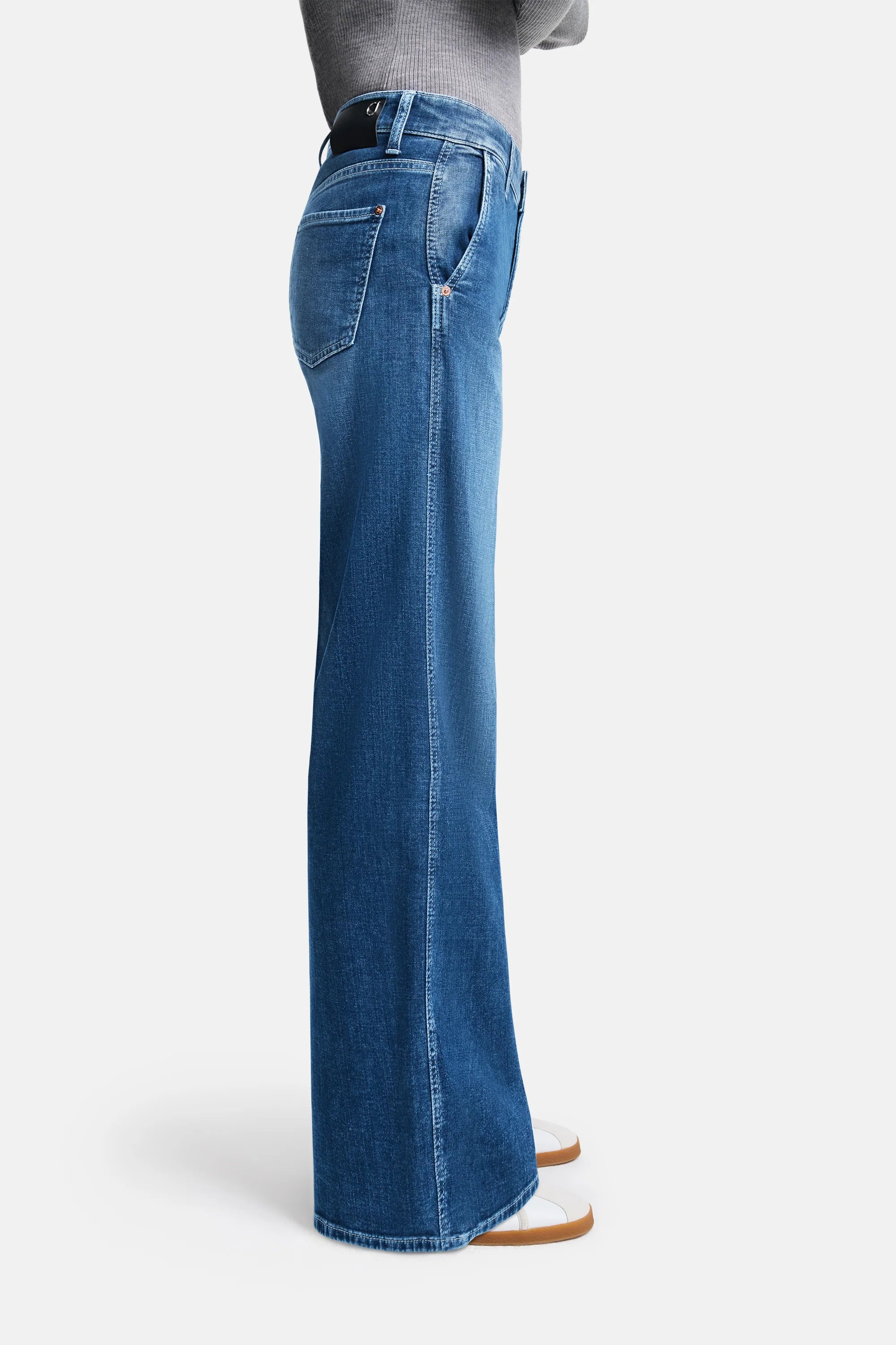 Alek Wide Fit Jeans for Women - Stretch Denim Pants with Modern Wash | Comfortable & Trendy High Waist Jeans for Casual Wear & Everyday Outfits