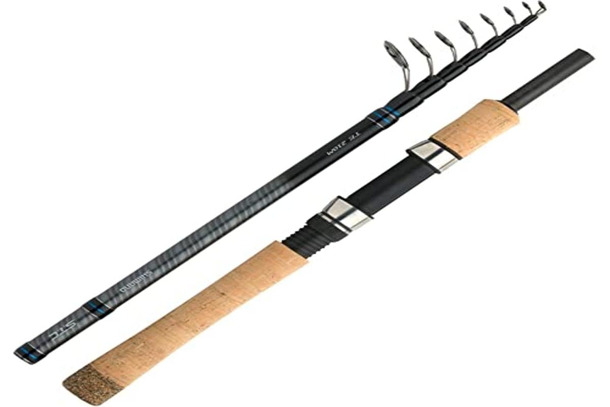 Shimano STC Mini Tele Spinning Telescopic Travel Fishing Rod - Compact & Portable for Backpacking, Camping, and Beach Fishing Adventures