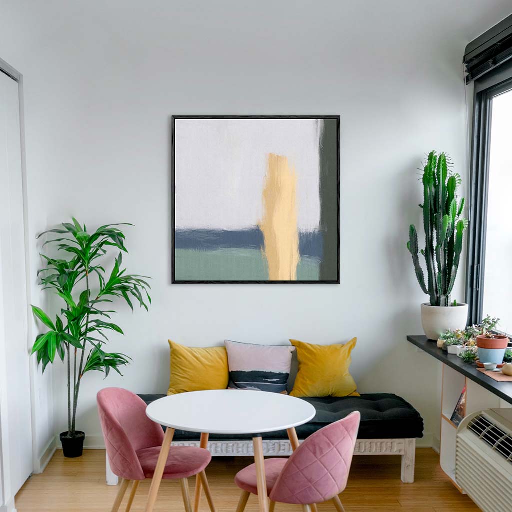 The Crossing Framed Canvas Wall Art - Modern Abstract Painting for Living Room, Bedroom & Office Decor