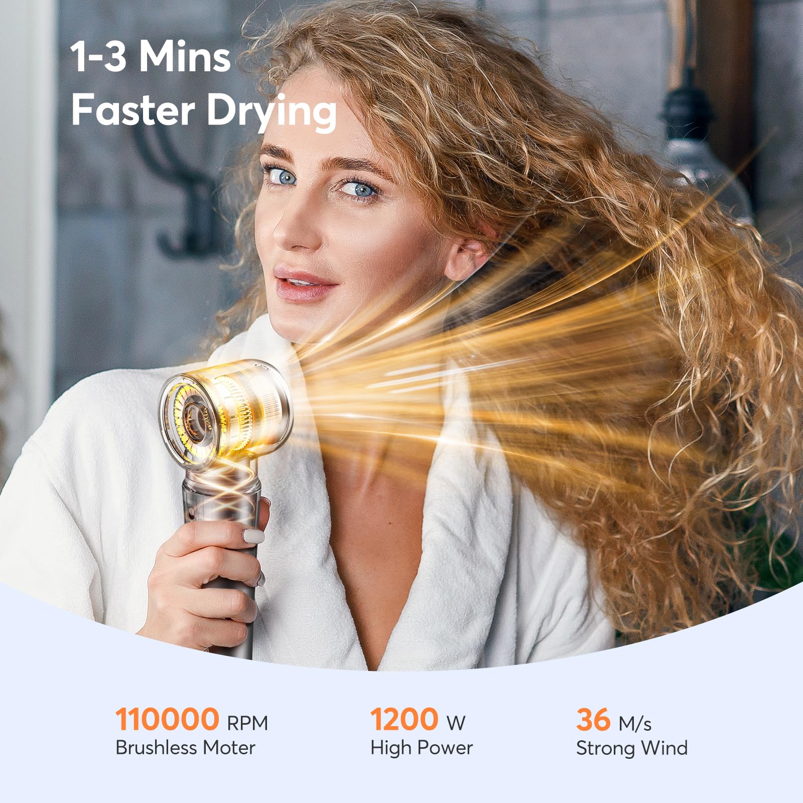 5 in 1 Hair Styler - Professional Frizz-Free Automatic Wrap Curlers Hair Dryer Brush 110000 RPM Blow Dryer for Fast Drying, Curling, Straightening & Volumizing | 300 Million Ions Multi Styler | Perfect for Home Use, Travel & Salon Styling | Great Gift Idea for Women