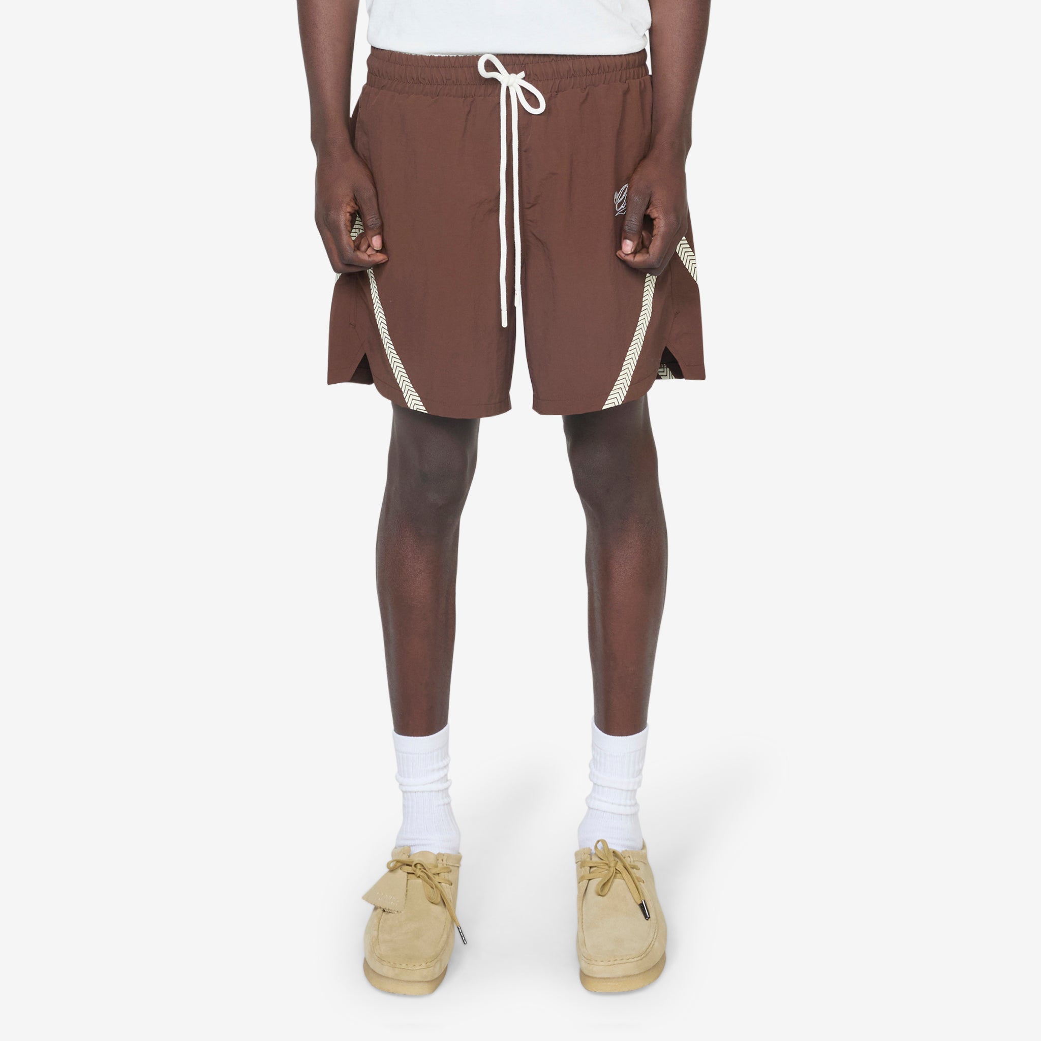 Breathable Nylon Running Shorts for Men & Women - Mocha Brown - Lightweight & Quick-Dry for Jogging, Gym & Outdoor Workouts