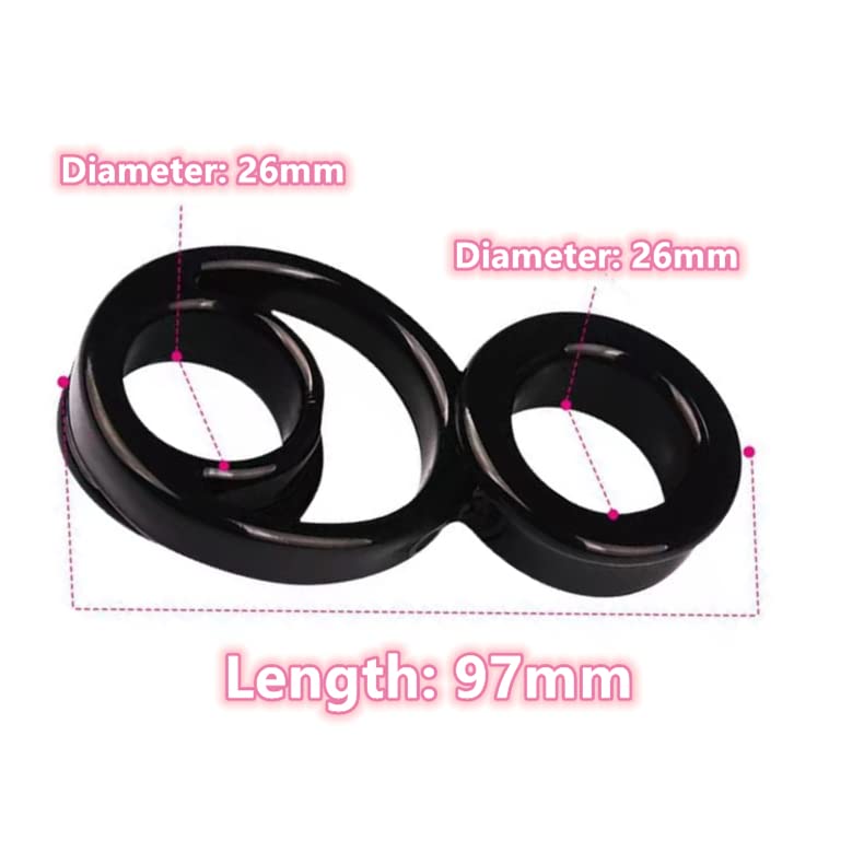 Premium Silicone Cock Rings for Men - Stretchy & Comfortable Erection Enhancer, Stronger & Longer Lasting Pleasure - Black Adult Sex Toy for Couples & Solo Play