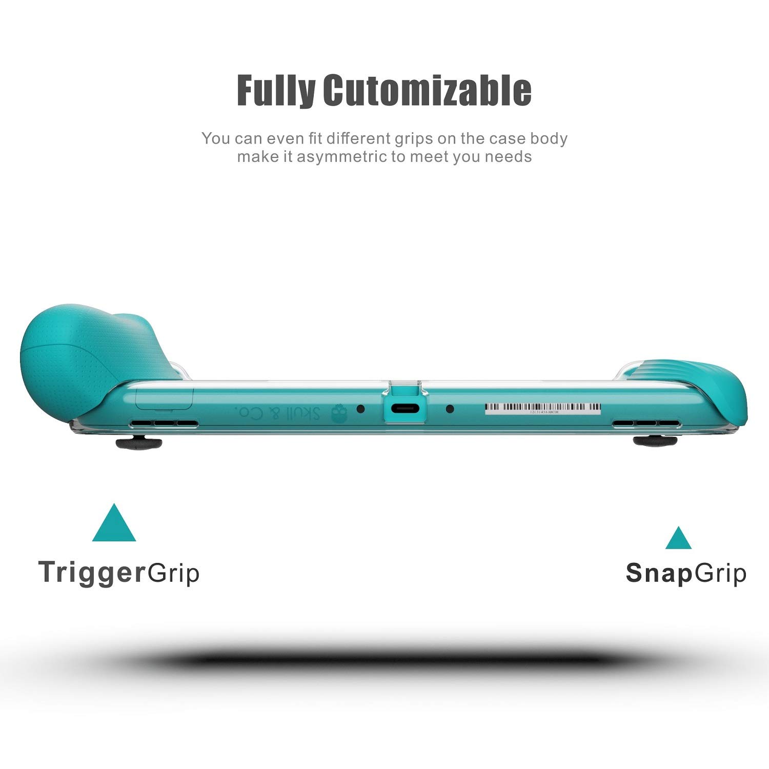 Skull & Co. GripCase Lite Bundle for Nintendo Switch Lite - Ergonomic Protective Cover with Thumb Grips - Perfect for Travel, Gaming on the Go & Long Play Sessions