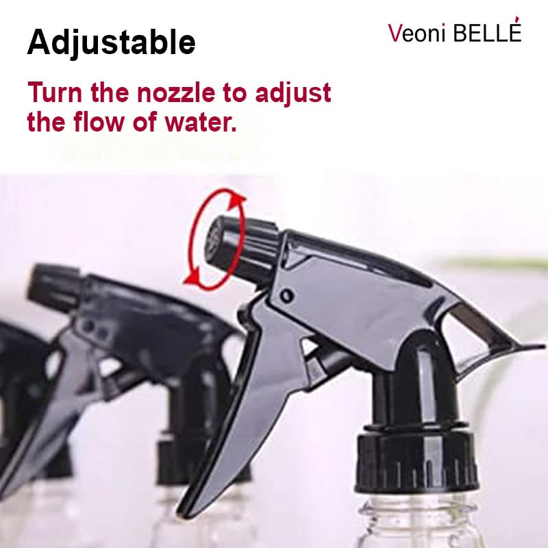 Veoni Belle 500ml Empty Spray Bottle - Refillable Fine Mist Sprayer for Face, Hair, Plants & Cleaning - Perfect for Home, Garden, Salon & Travel Use