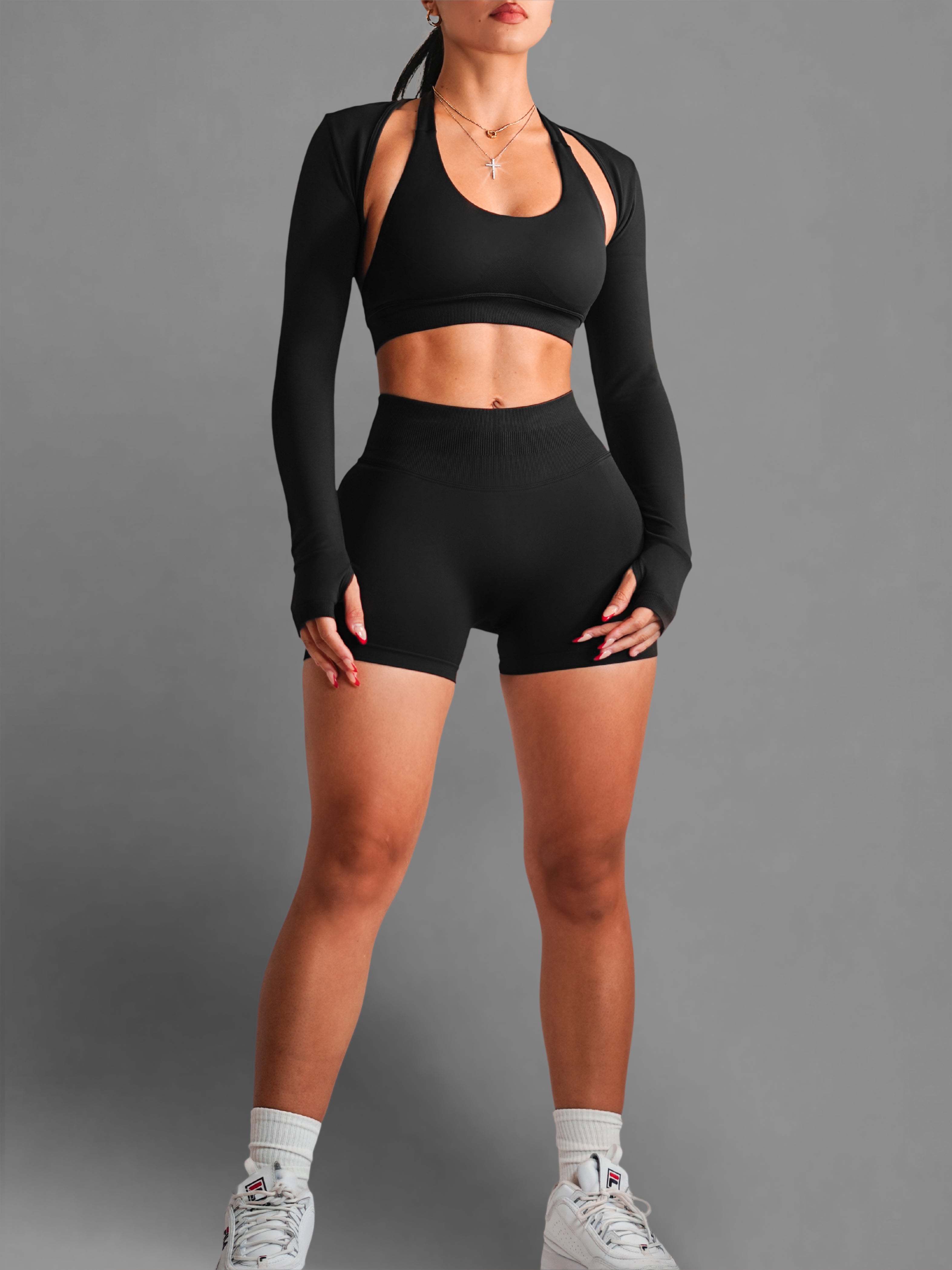 Glute Contouring Invisible Scrunch 3 Shorts for Women - Seamless Booty Lifting Workout Shorts (Black) | Perfect for Gym, Yoga & Running