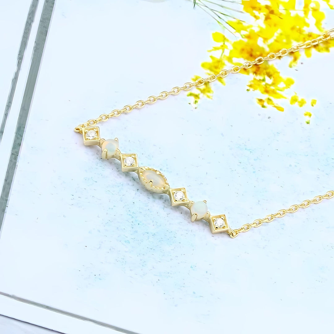 Dainty Opal Bracelet for Libra Birthstone - Elegant Zodiac Jewelry Gift for Women | Perfect for Birthday, Anniversary & Special Occasions