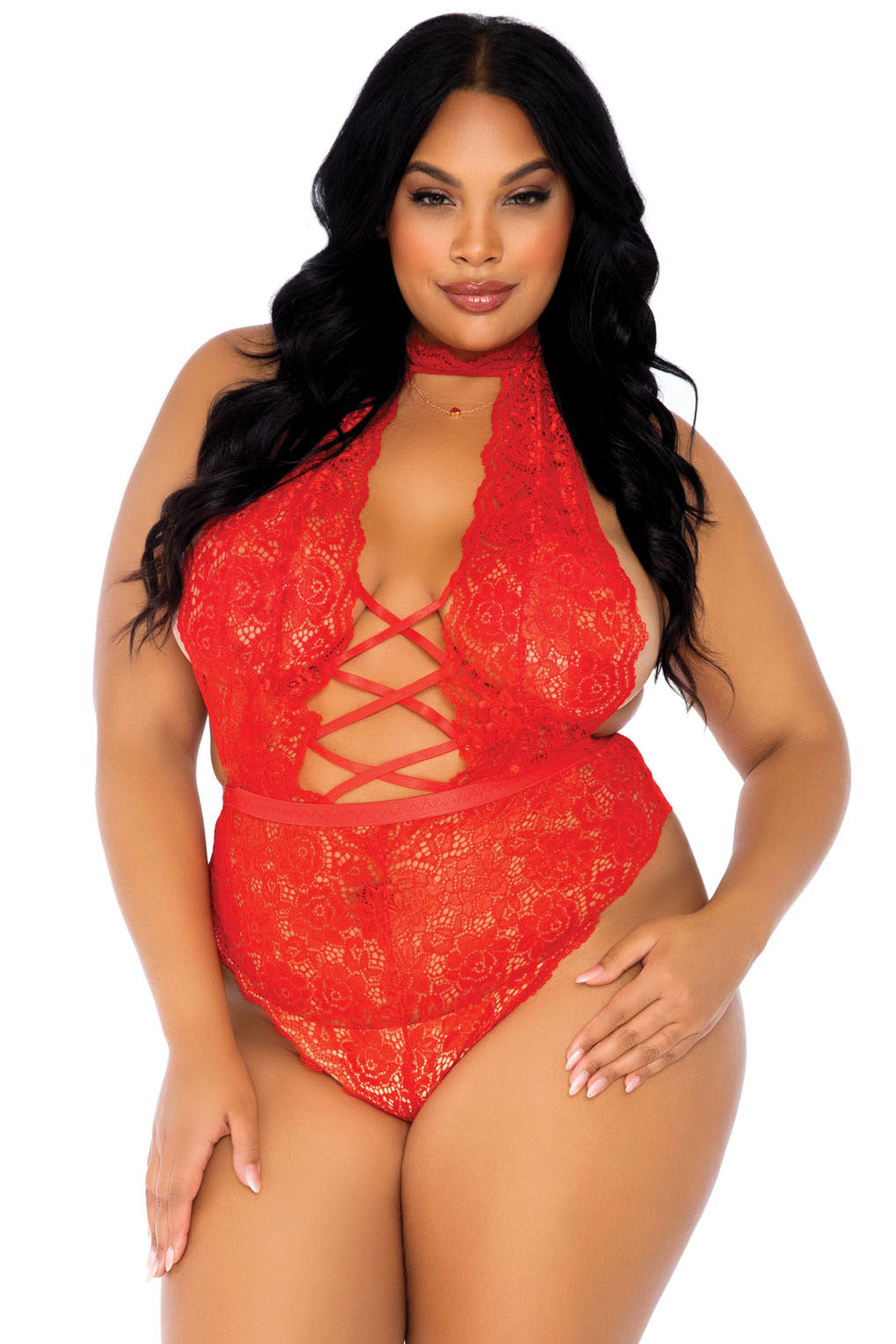 Sexy Backless Lace-Up Crotchless Teddy Bodysuit - Seductive Lingerie for Women, Romantic Nights & Boudoir Photography