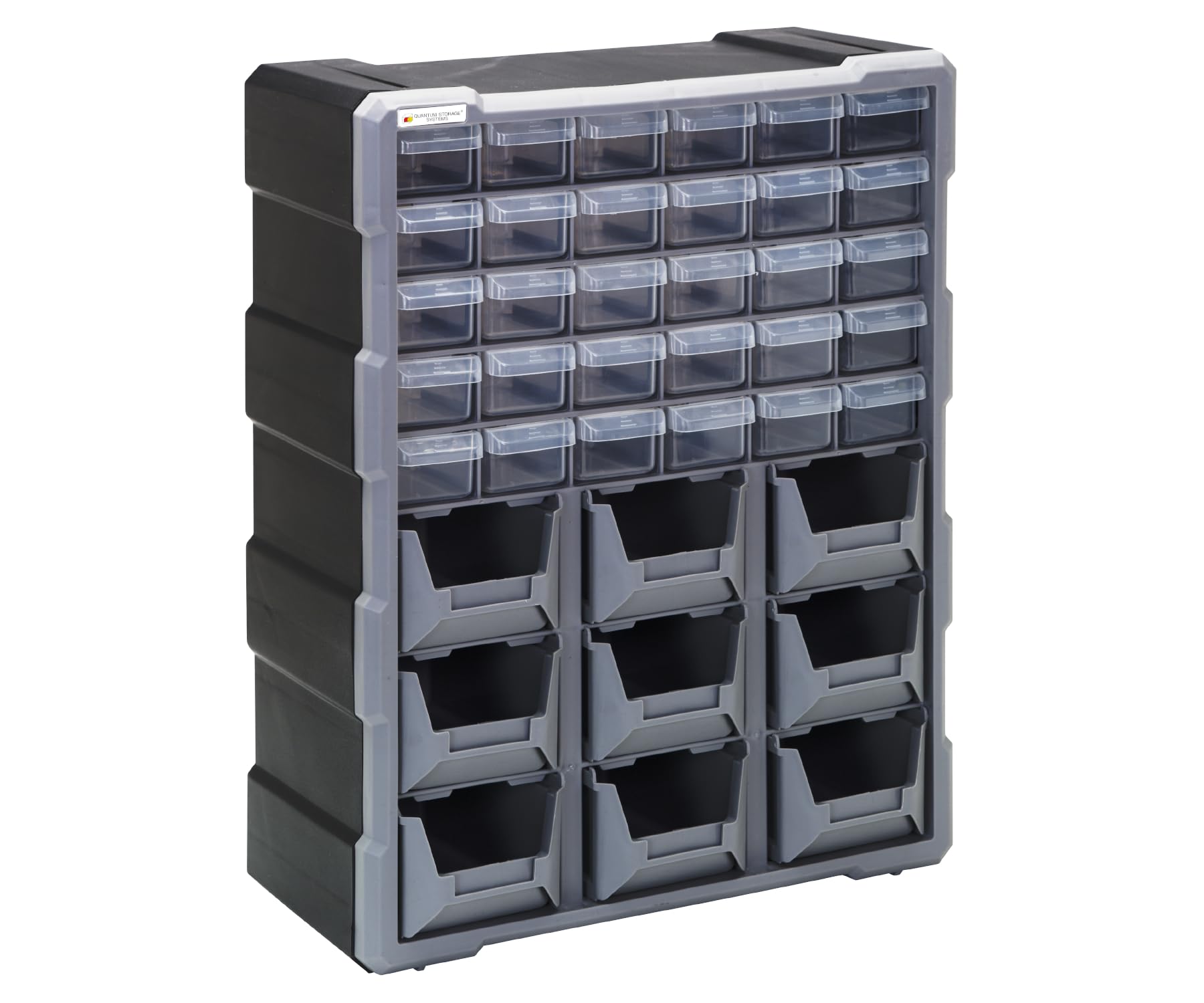 QUANTUM STORAGE SYSTEMS PDC-930BK 39-Drawer 9-Bin Cabinet Organizer - 19x15x7 Inches - Perfect for Workshop, Garage & Craft Room Storage