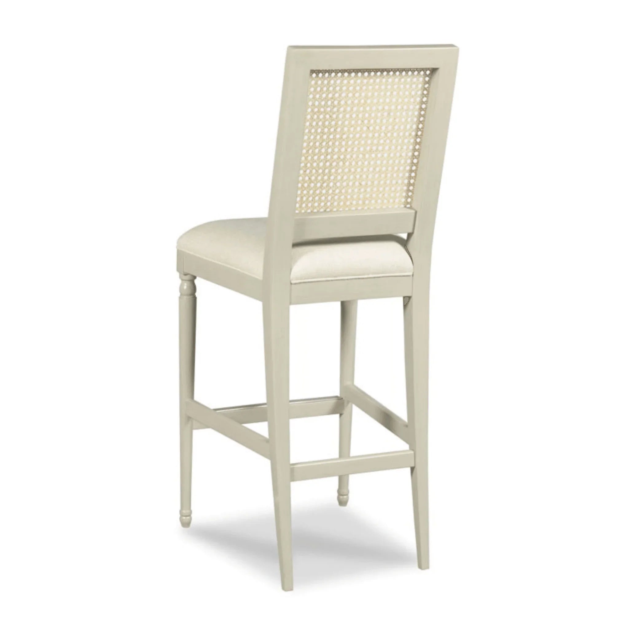 Colette Bar Stool - Wood & Cane Modern Bar Stool with Back Support - Perfect for Kitchen Island, Breakfast Nook, and Home Bar Decor