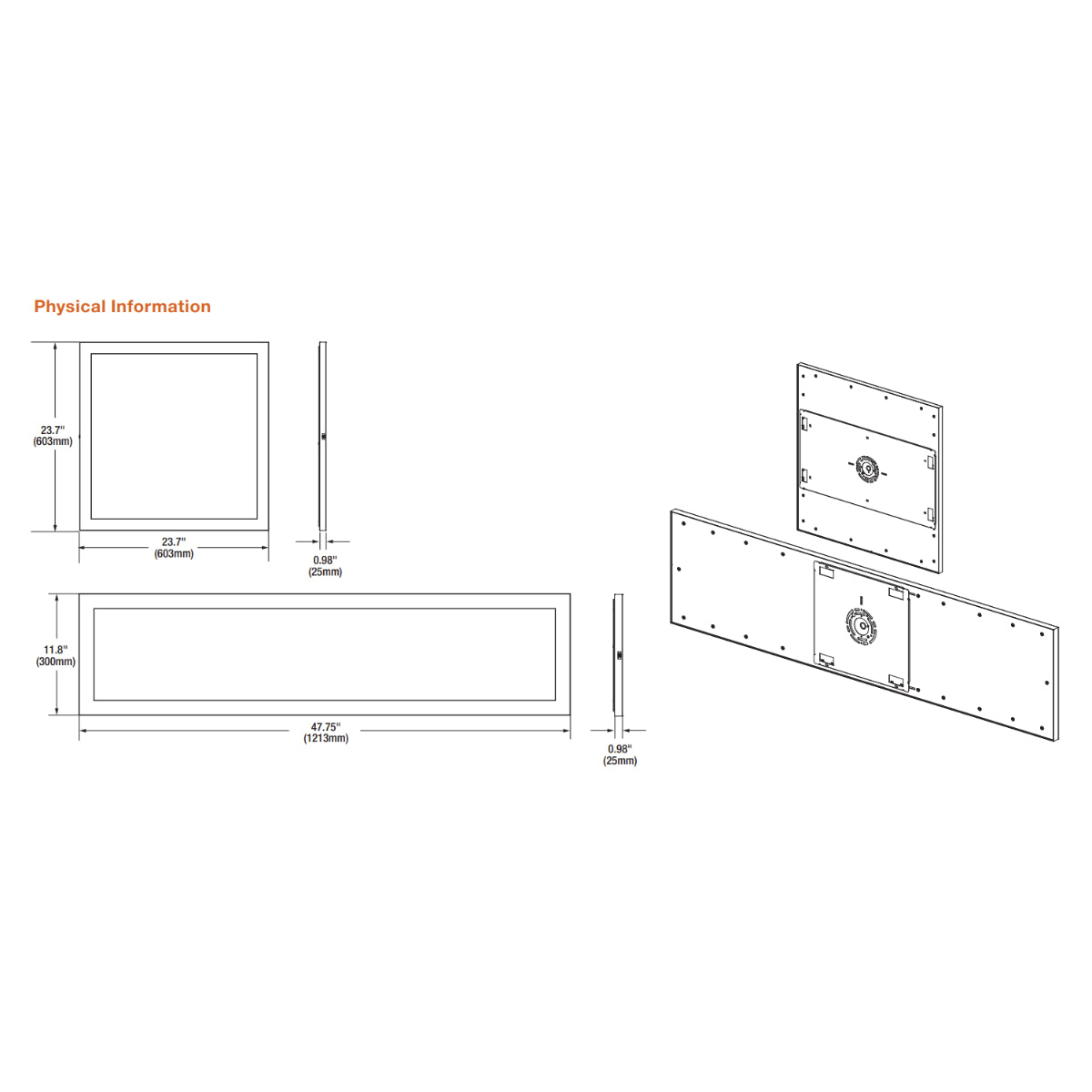 4ft LED Ceiling Light Fixture - 4200 Lumens Surface Mount Panel Light - 3000K/4000K/5000K Color Temperature - White Trim - Perfect for Office, Garage, Warehouse & Commercial Lighting