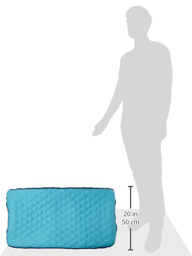 Bacati Liam Aztec Solid Aqua Navy Quilted Changing Pad Cover - Soft Waterproof Baby Changing Table Pad Cover for Nursery, Diaper Station & Travel