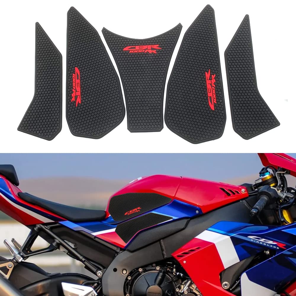 Anti-Slip Motorcycle Tank Pad for Honda CBR1000RR-R Fireblade SP (2020-2022) - Black Protective Sticker & Traction Pad for Side Tank - Perfect for Racing, Track Days & Street Riding