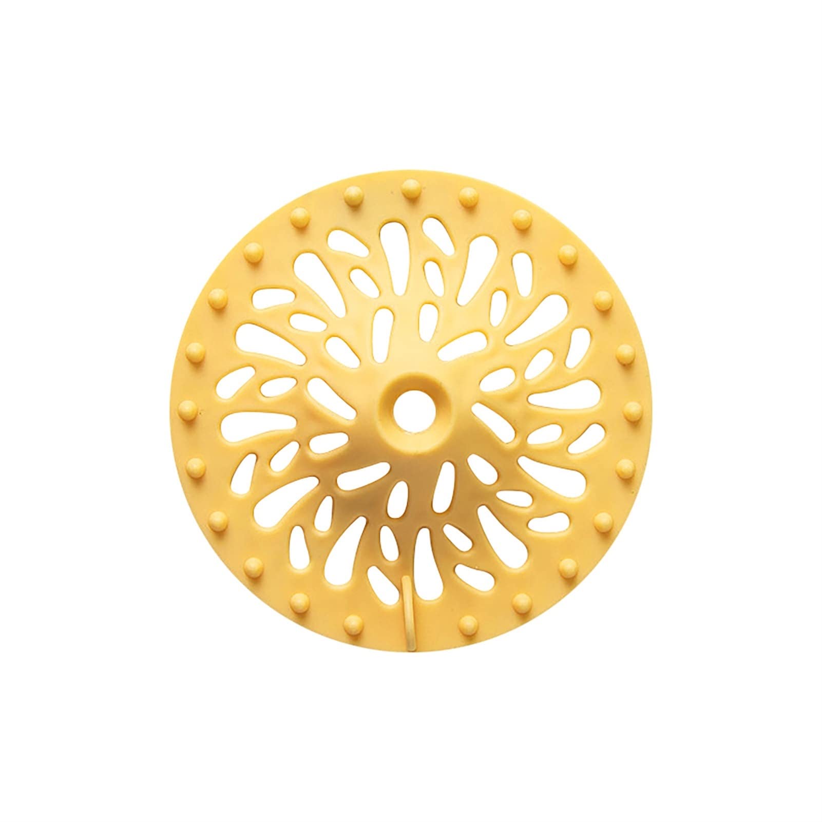 DIGUCFH 1PC Round Floor Drain Filter - Hair Catcher for Bathroom, Shower & Kitchen Sink - Stainless Steel Sewer Cover - Home Accessories (Yellow) | Perfect for Bathrooms, Showers, Laundry Rooms & Kitchen Sinks to Prevent Clogs